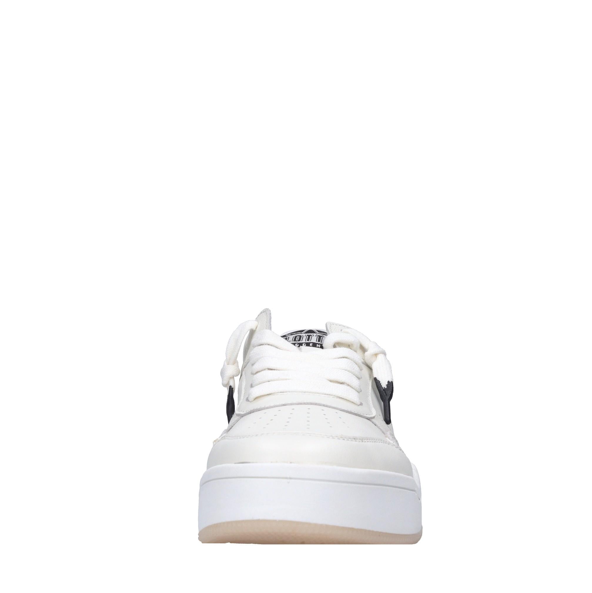 Sneakers in pelle e tessuto 