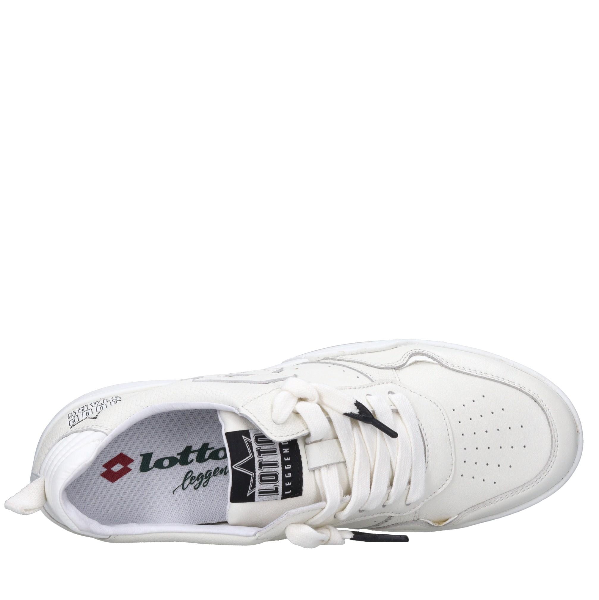 Sneakers in pelle e tessuto 