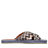 Mules in tessuto zig zag 