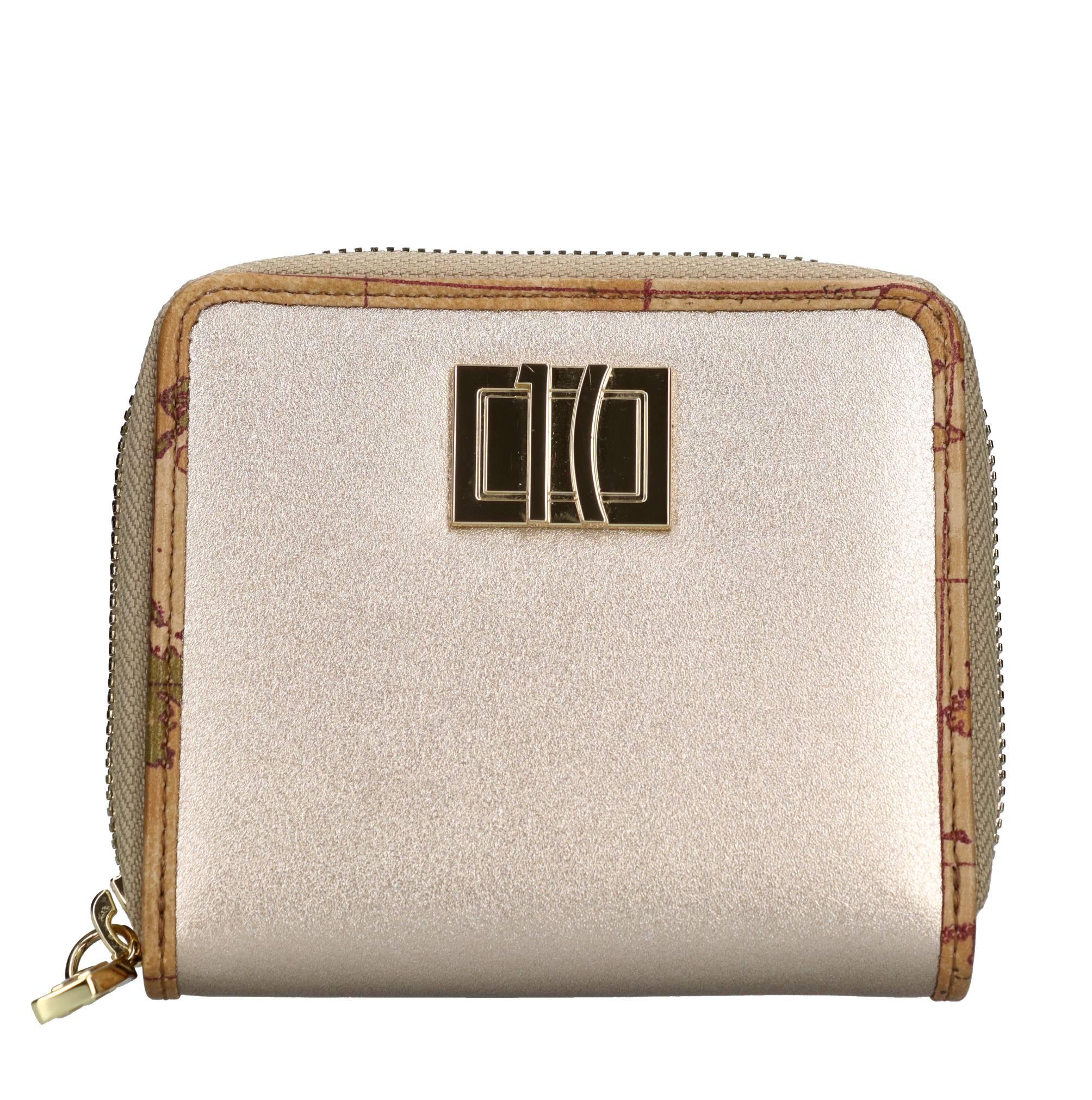 Portafoglio zip around piccolo in pelle ed ecopelle 