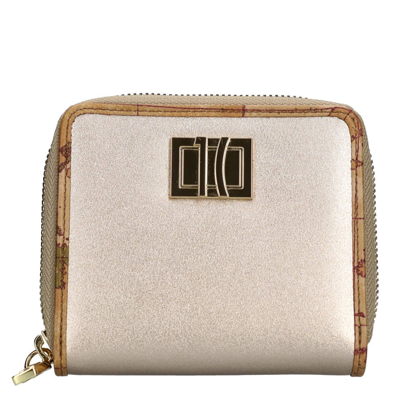 Portafoglio zip around piccolo in pelle ed ecopelle 