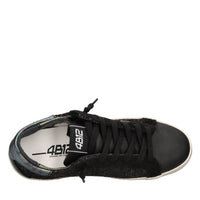 Sneakers in pelle e glitter 