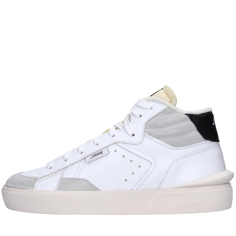 Sneakers in pelle e tessuto 