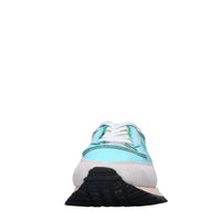 Sneakers in pelle e tessuto 