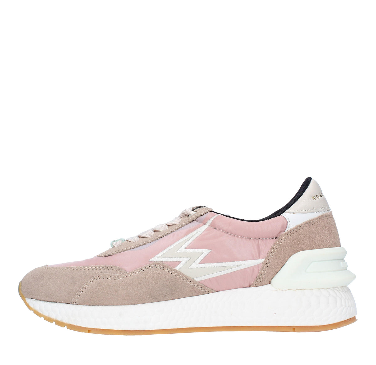 Sneakers in pelle e tessuto 