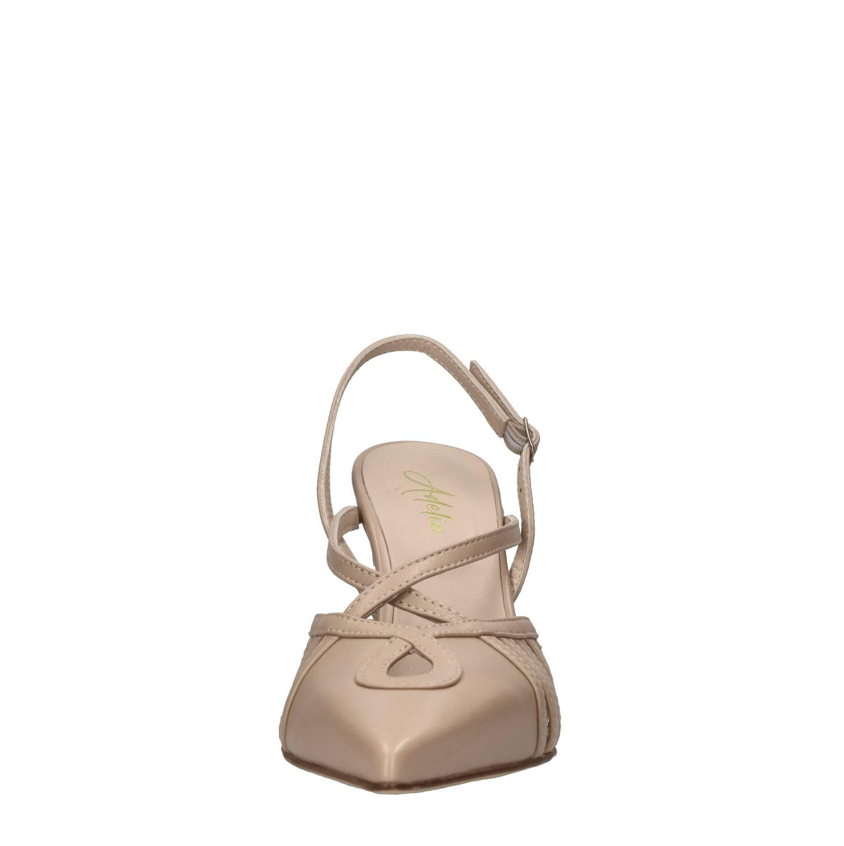 Décolleté slingback in pelle 