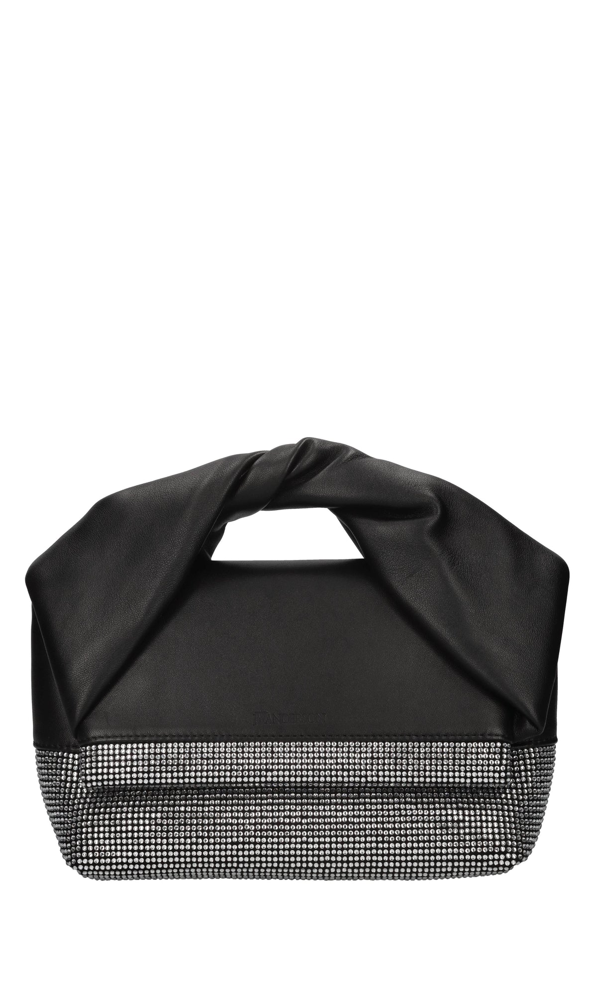 Borsa Twister in pelle e strass 