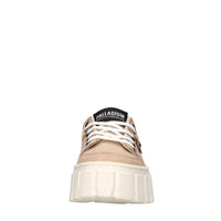 Sneakers in tessuto e pelle 