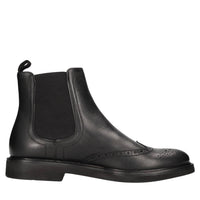 Stivaletti beatles in pelle e tessuto 