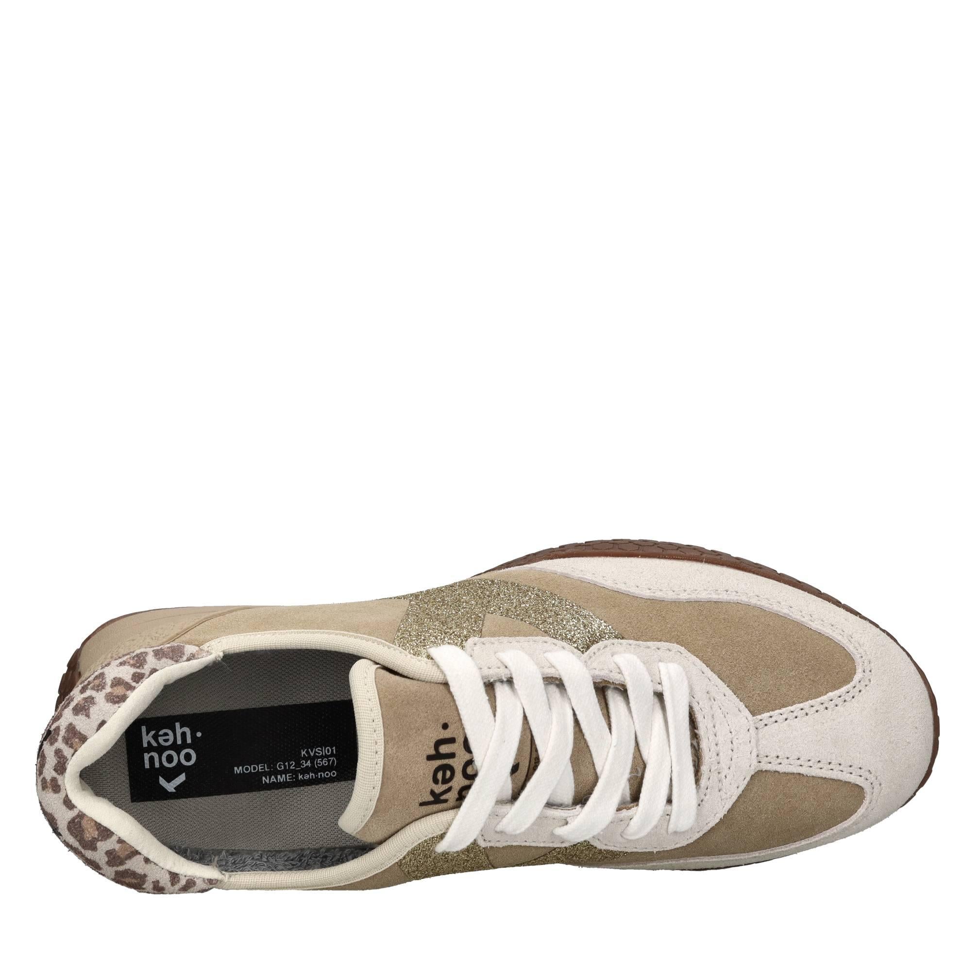 Sneakers in camoscio e glitter 