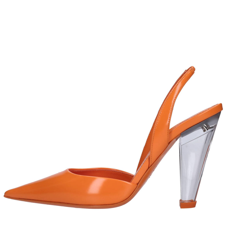 Décolleté slingback Kristen in pelle 