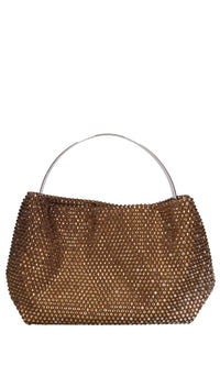 Borsa lyr in tessuto e strass 