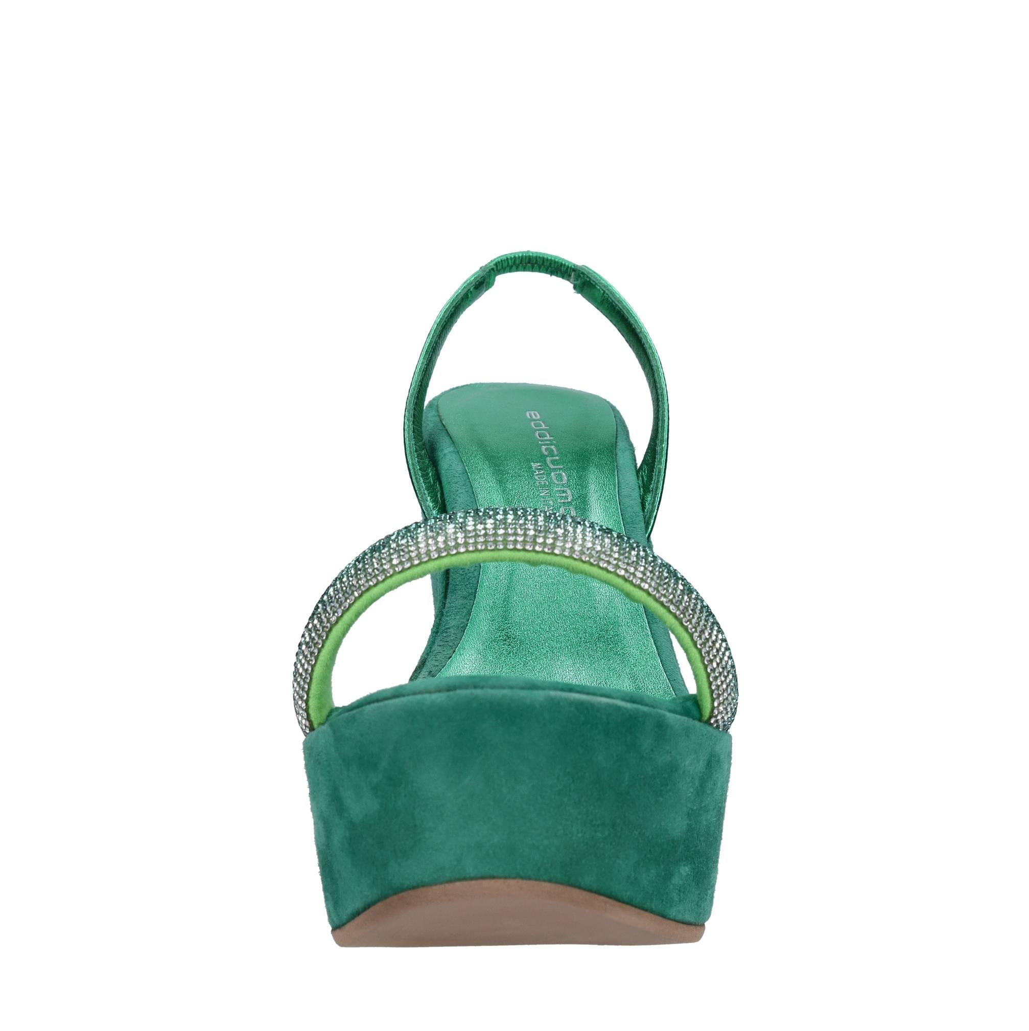 Sandali in ecopelle e strass 