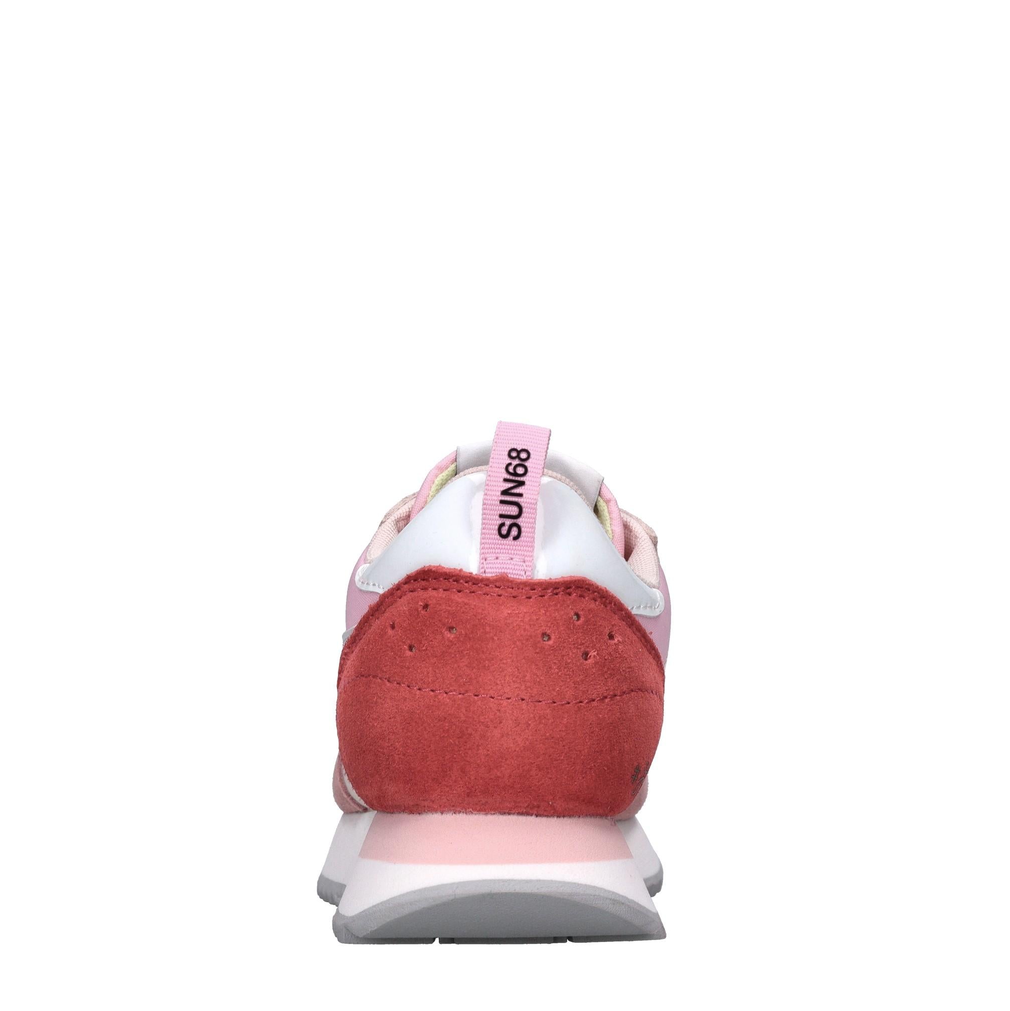 Sneakers in pelle e tessuto 