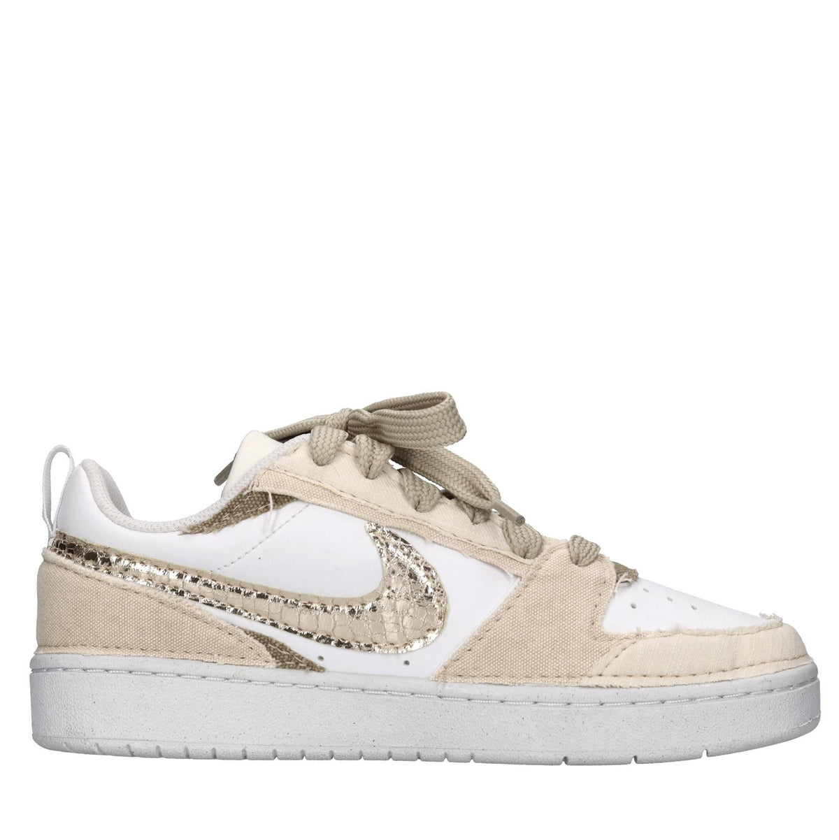 Sneakers in ecopelle e tessuto 