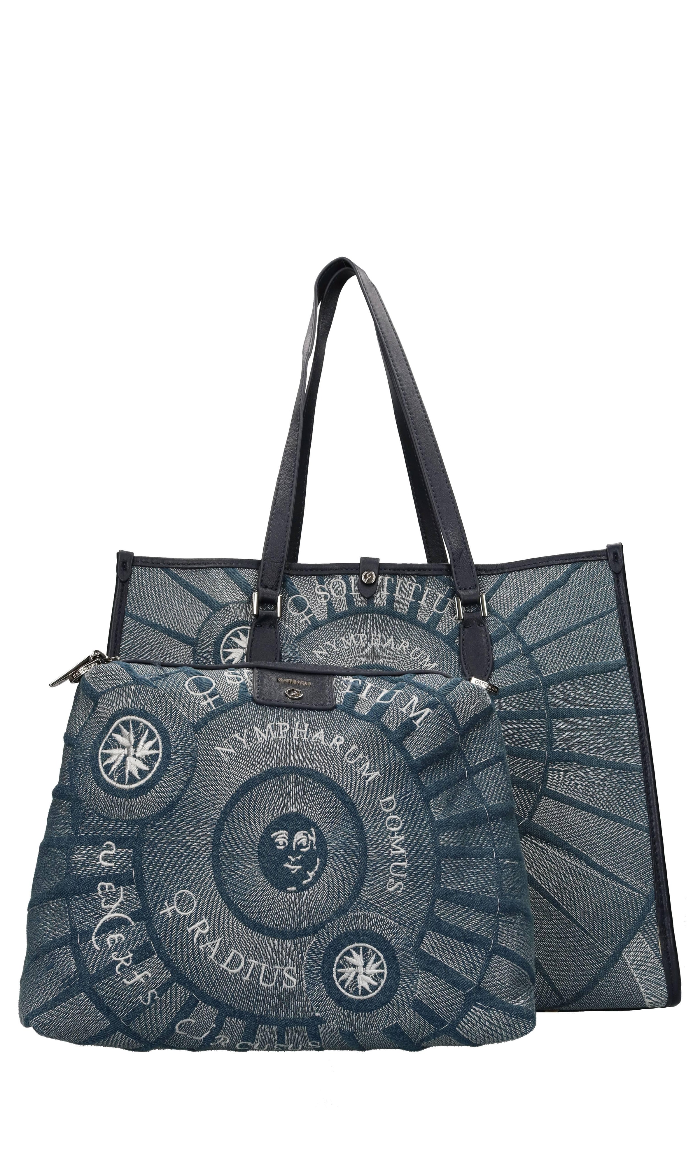 Borsa in tessuto ed ecopelle 