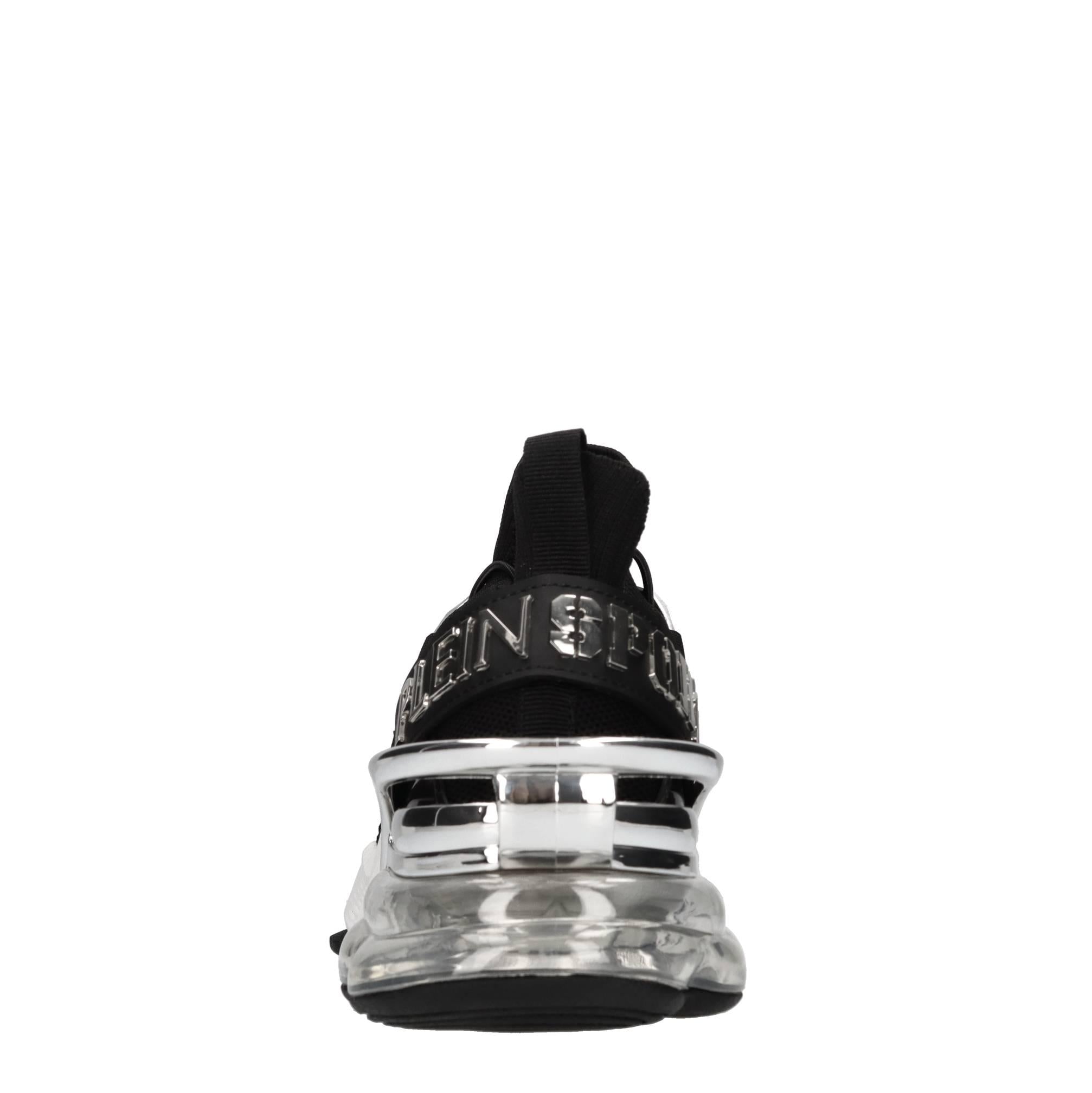 Sneakers in ecopelle e tessuto 