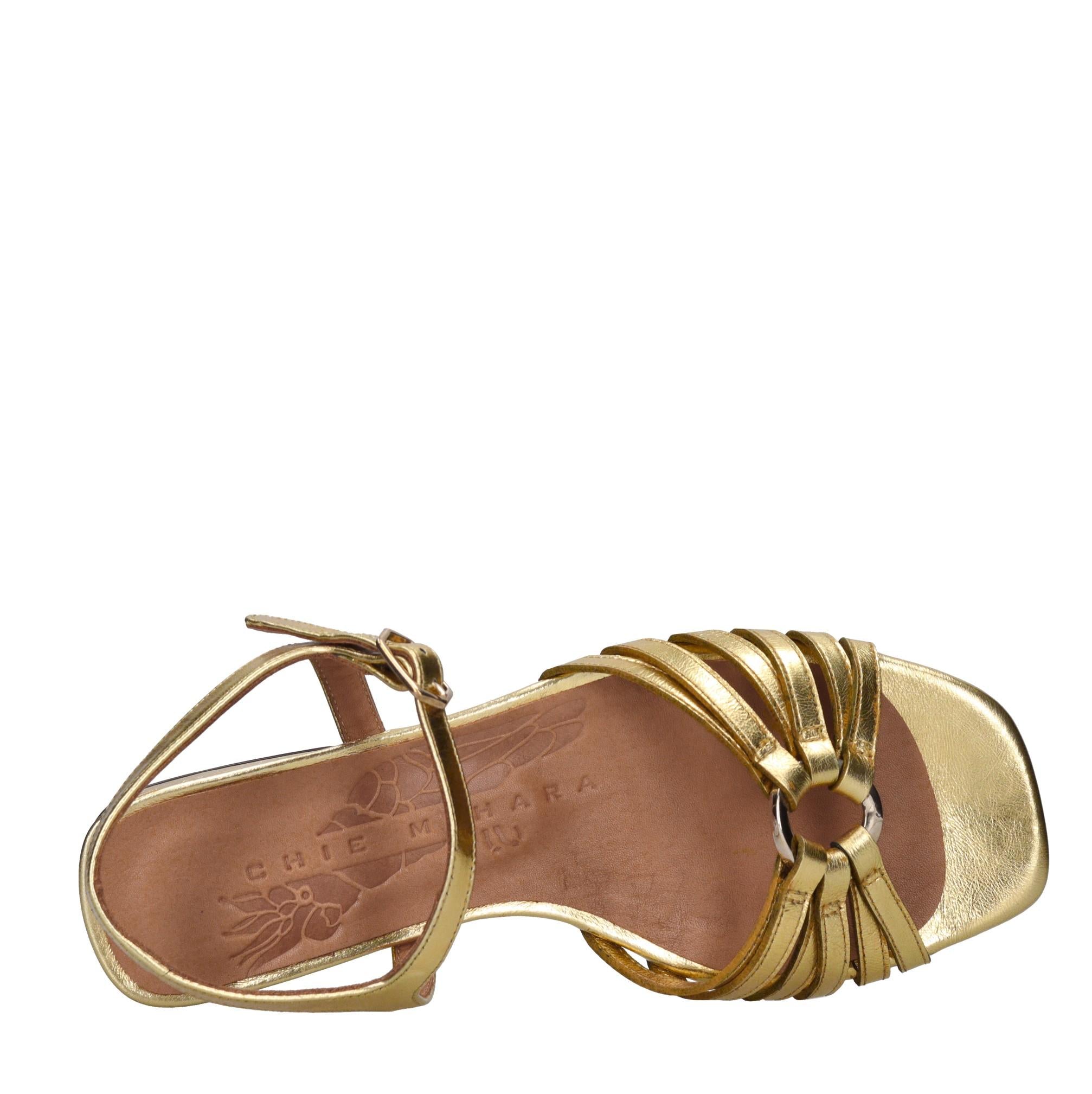 Sandali flat in pelle 