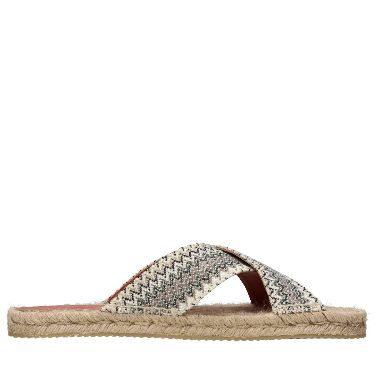 Mules in tessuto zig zag 