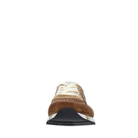 Sneakers in camoscio e tessuto 