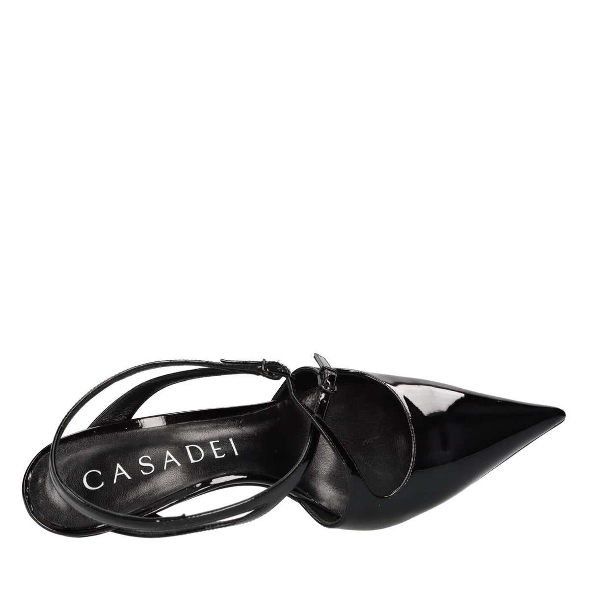 Décolleté slingback in vernice 