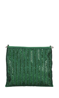 Borsa in tessuto e brillantini 