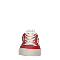 Sneakers in pelle e tessuto 