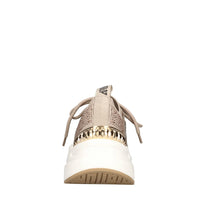 Sneakers in pelle e tessuto 