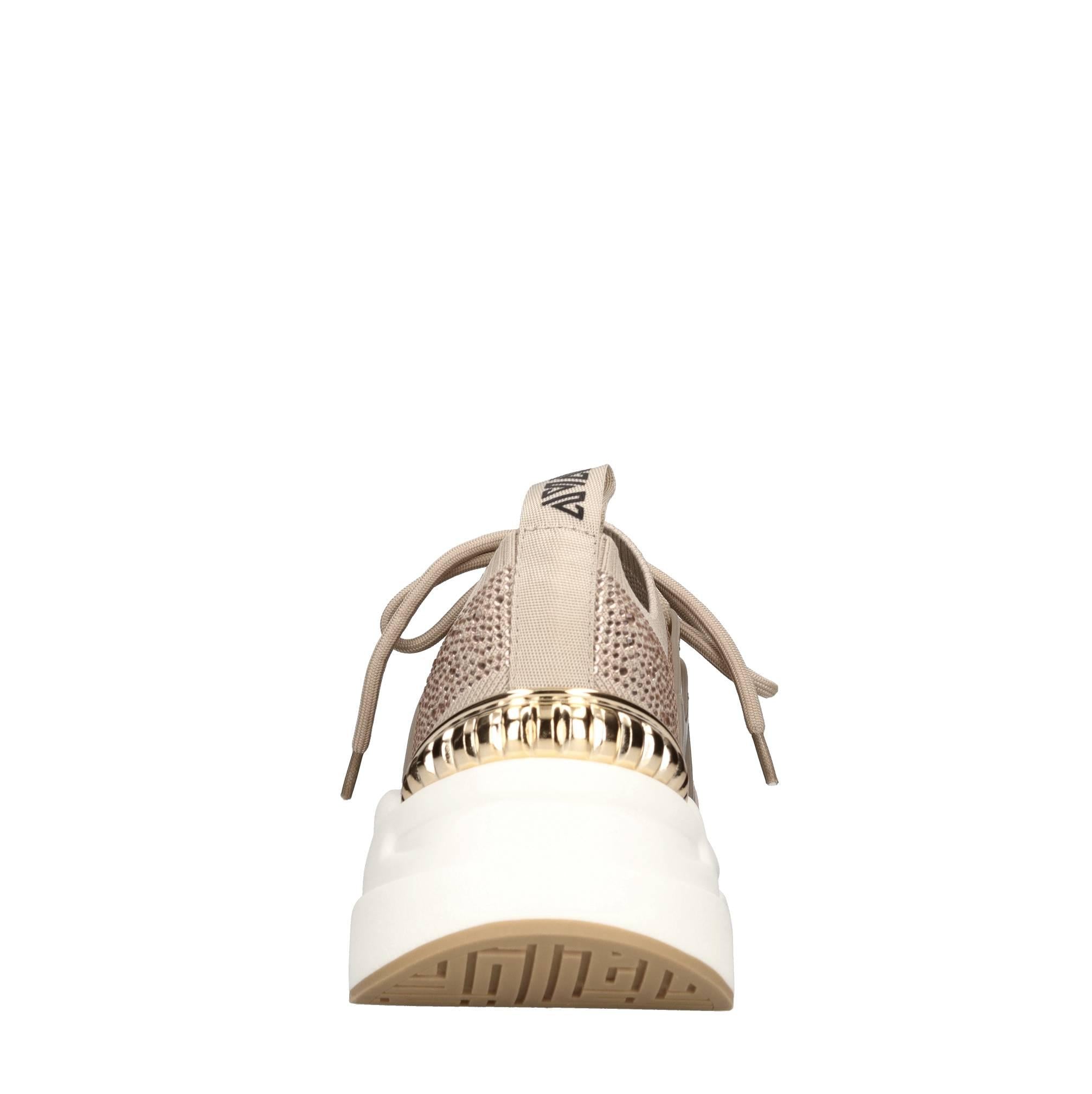 Sneakers in pelle e tessuto 