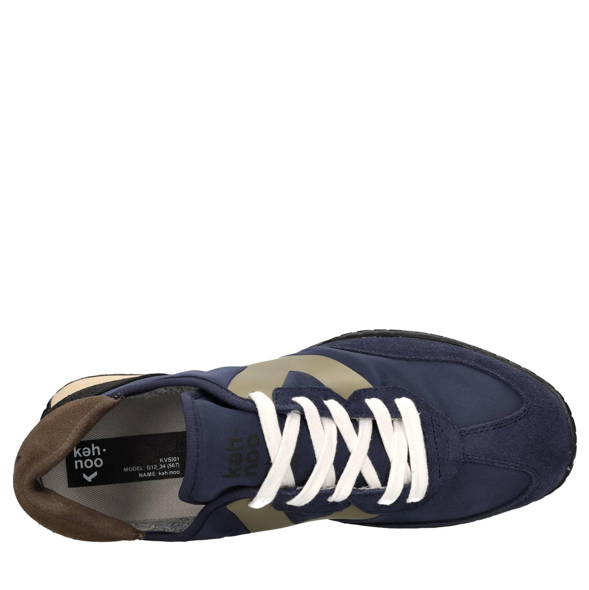 Sneakers in camoscio e tessuto 