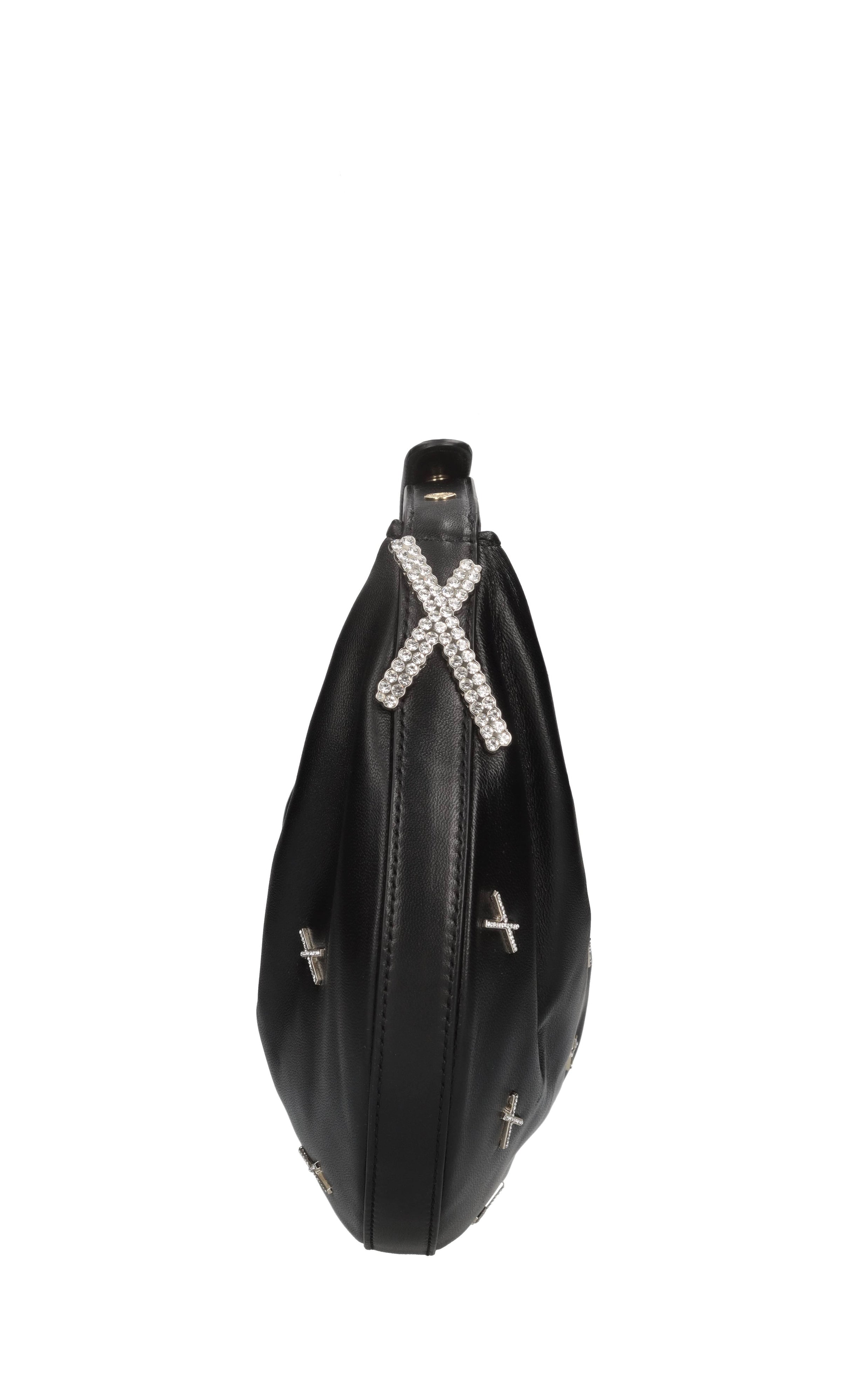 Borsa Fortune in pelle e strass 