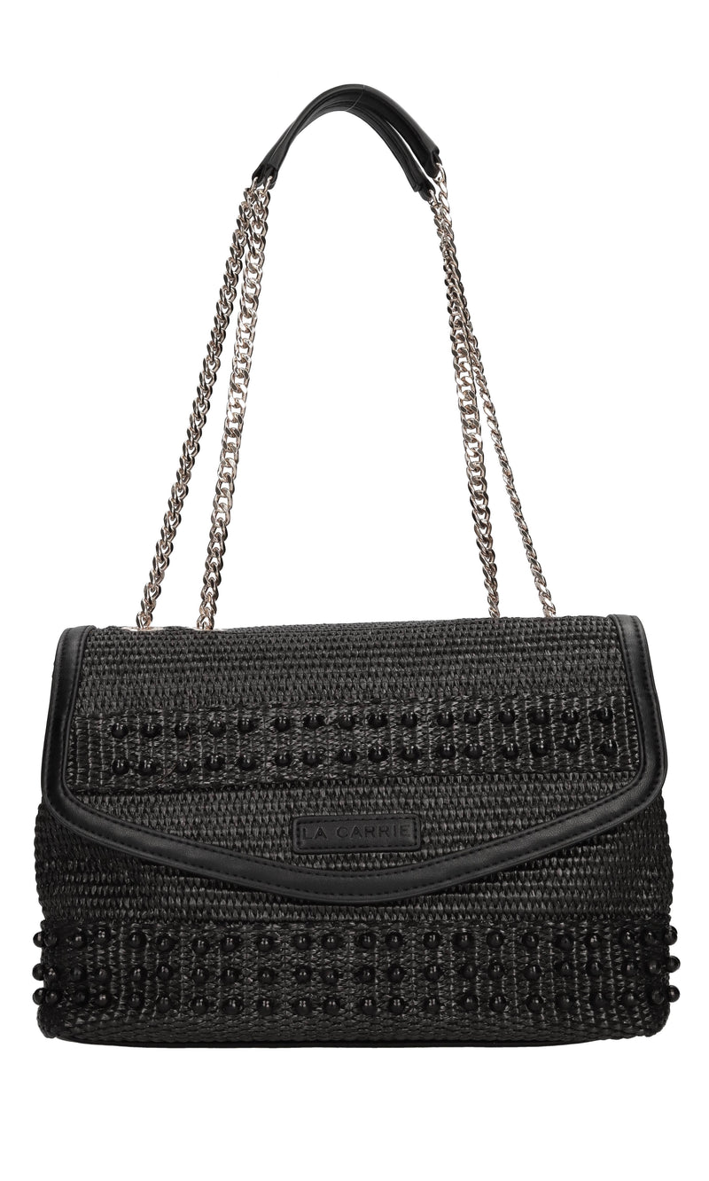 Borsa Malibu in rafia ed ecopelle 