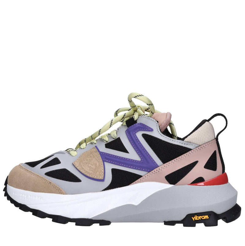 Sneakers in tessuto e camoscio 