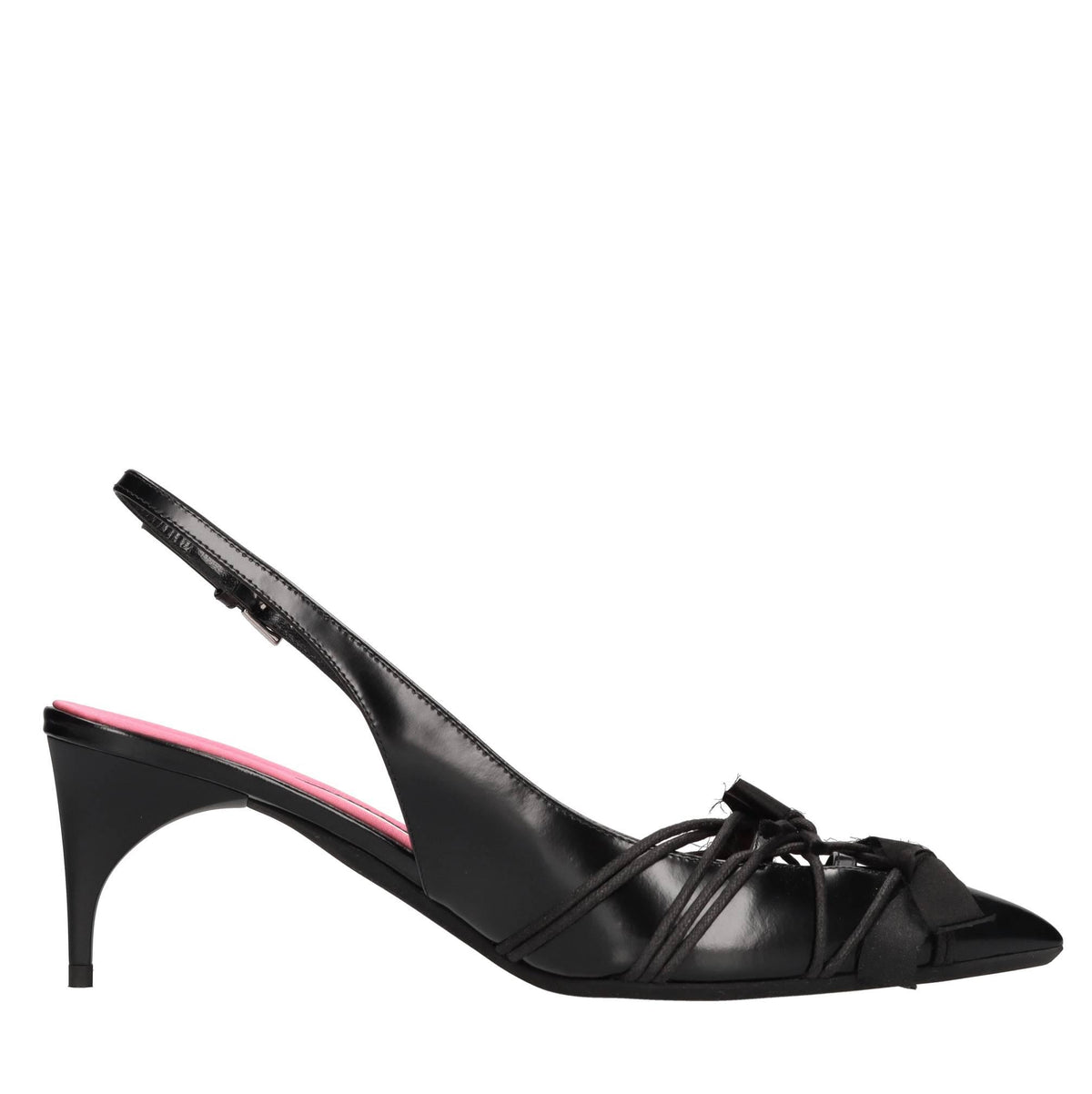 Décolleté slingback in pelle 