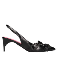 Décolleté slingback in pelle 
