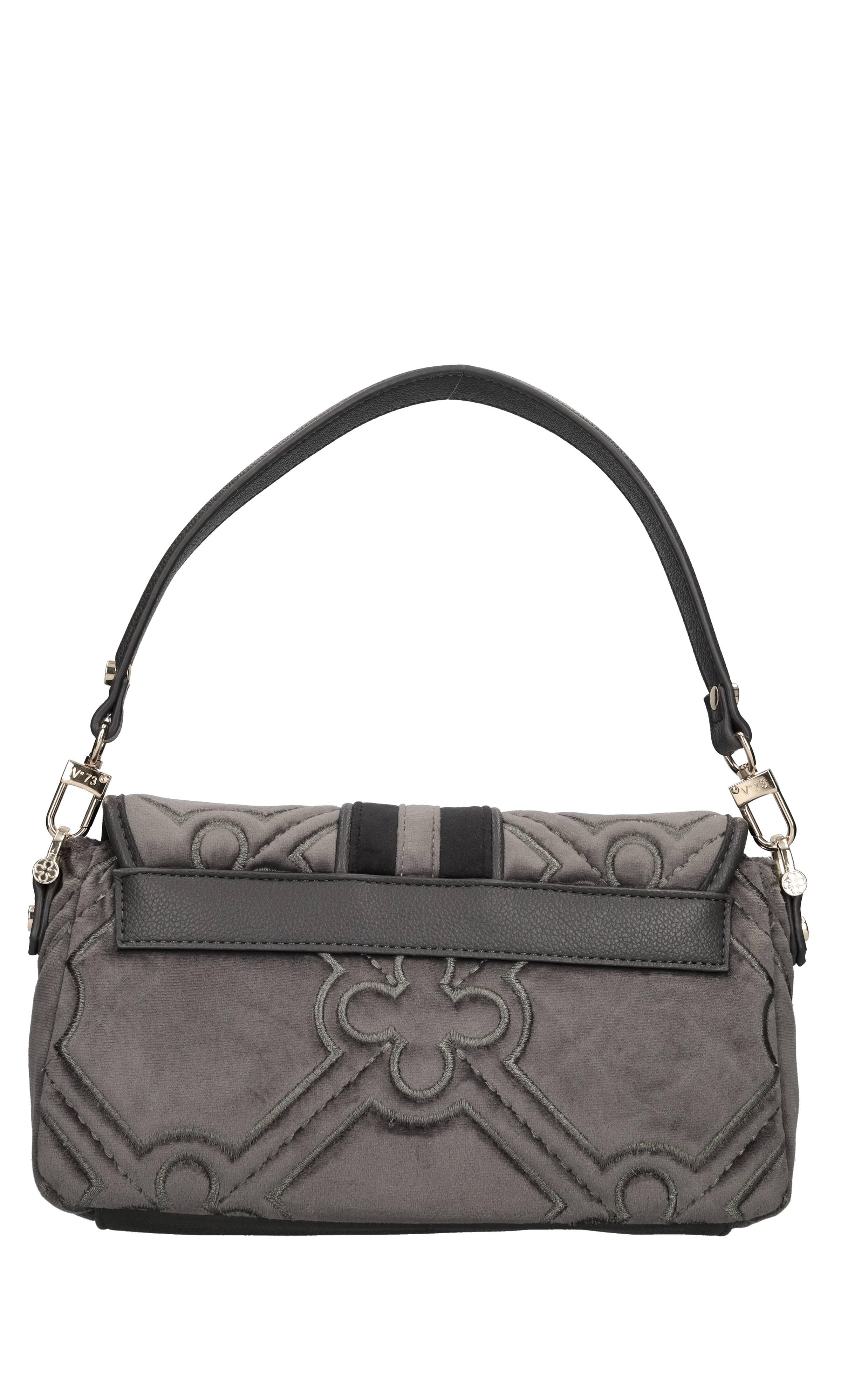 Borsa in velluto ed ecopelle 