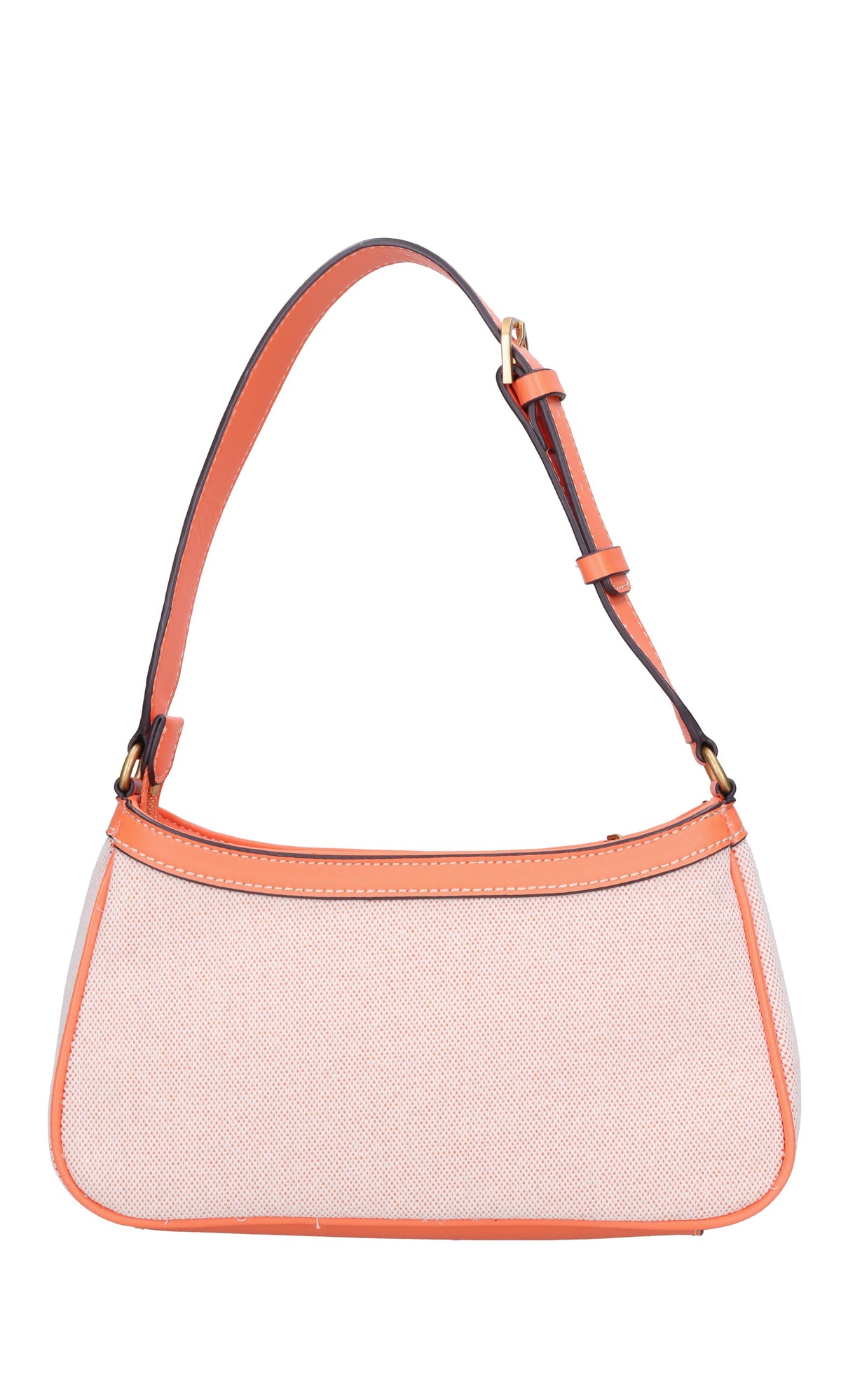 Borsa in ecopelle e tessuto 