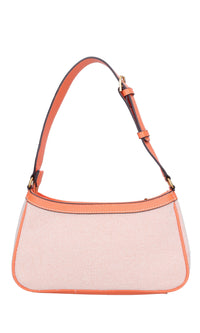 Borsa in ecopelle e tessuto 