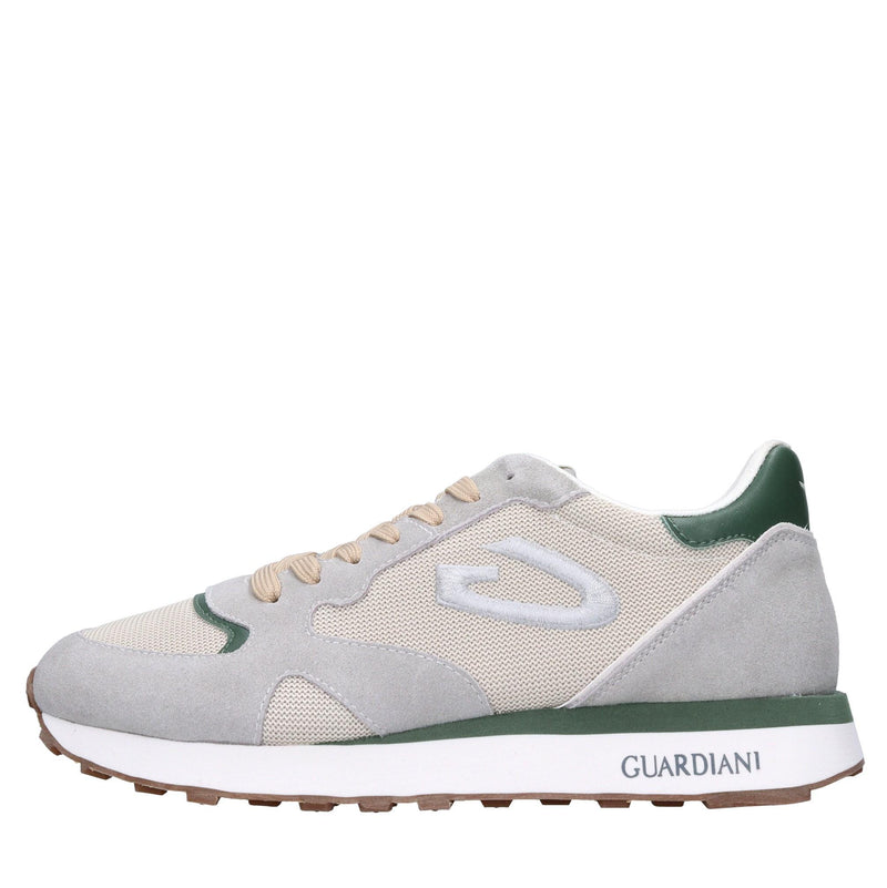 Sneakers in camoscio e tessuto 