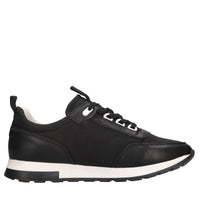 Sneakers in pelle e tessuto 