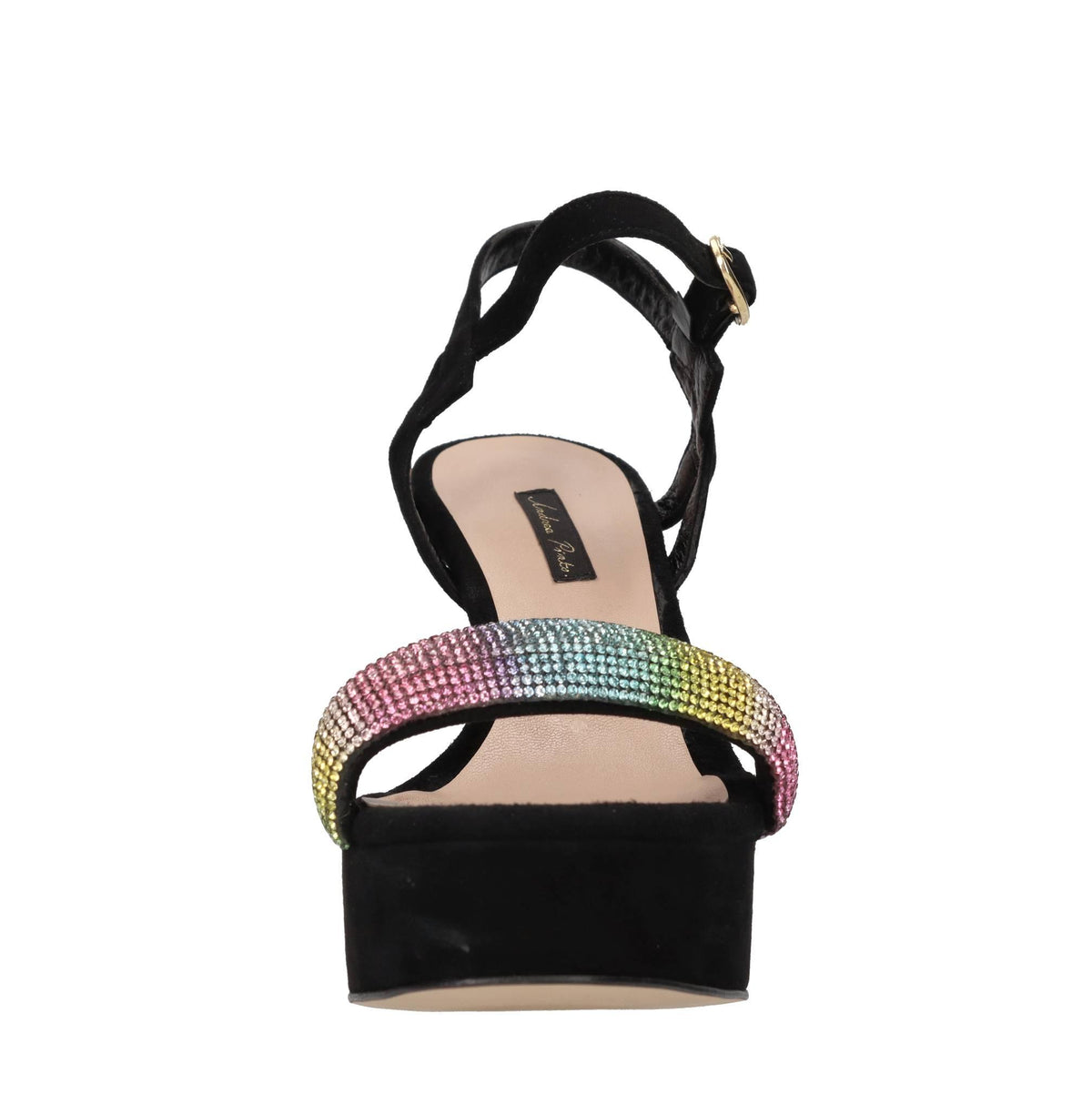 Sandali in camoscio e strass 