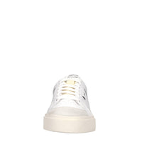 Sneakers in pelle e tessuto 