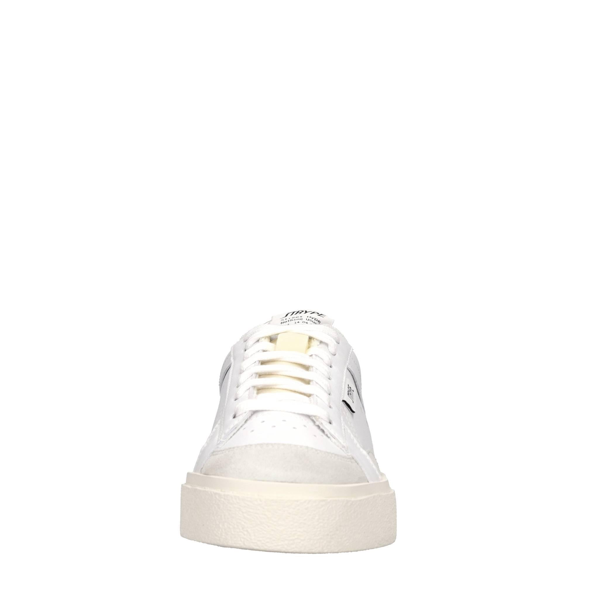 Sneakers in pelle e tessuto 