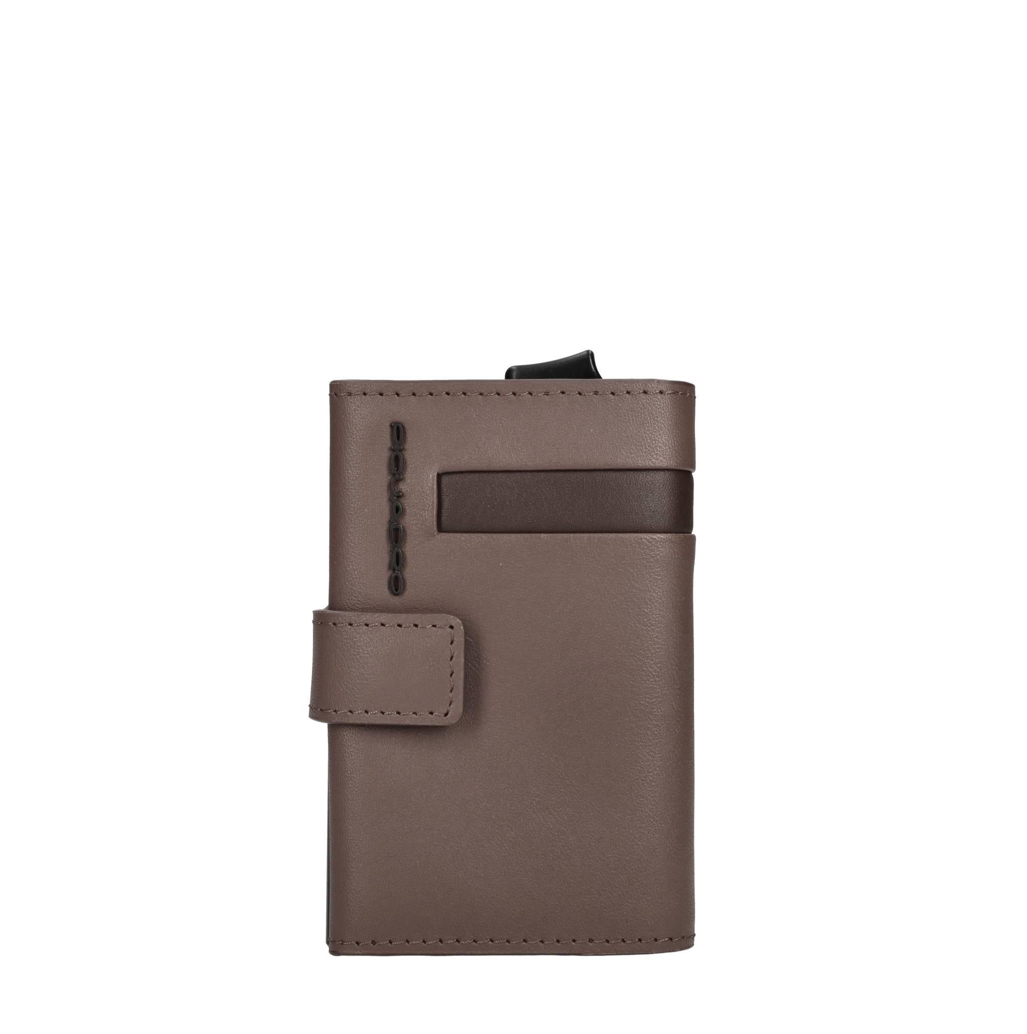 Portafoglio e porta carte di credito in pelle 