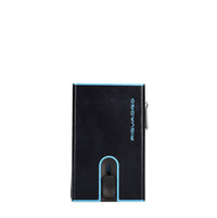 Portafoglio e porta carte di credito in pelle 