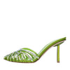 LE SILLA Satin and rhinestone mules