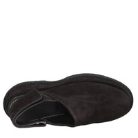 Mules in camoscio e pelle 