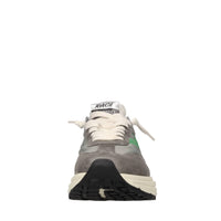 Sneakers in pelle e tessuto 