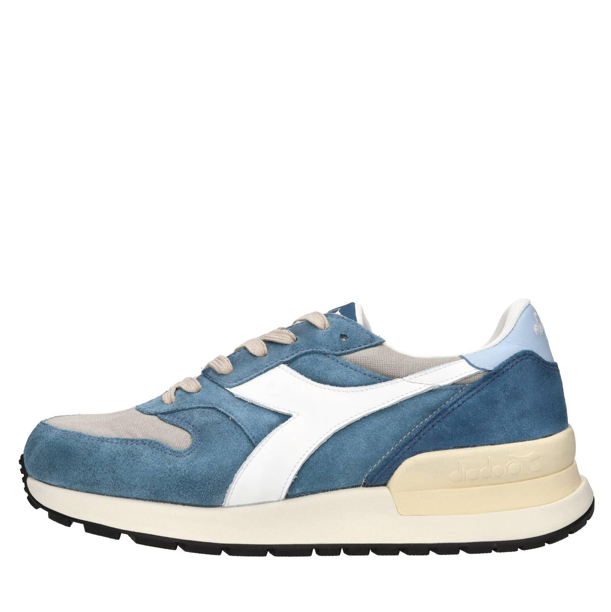 Sneakers in camoscio e tessuto 