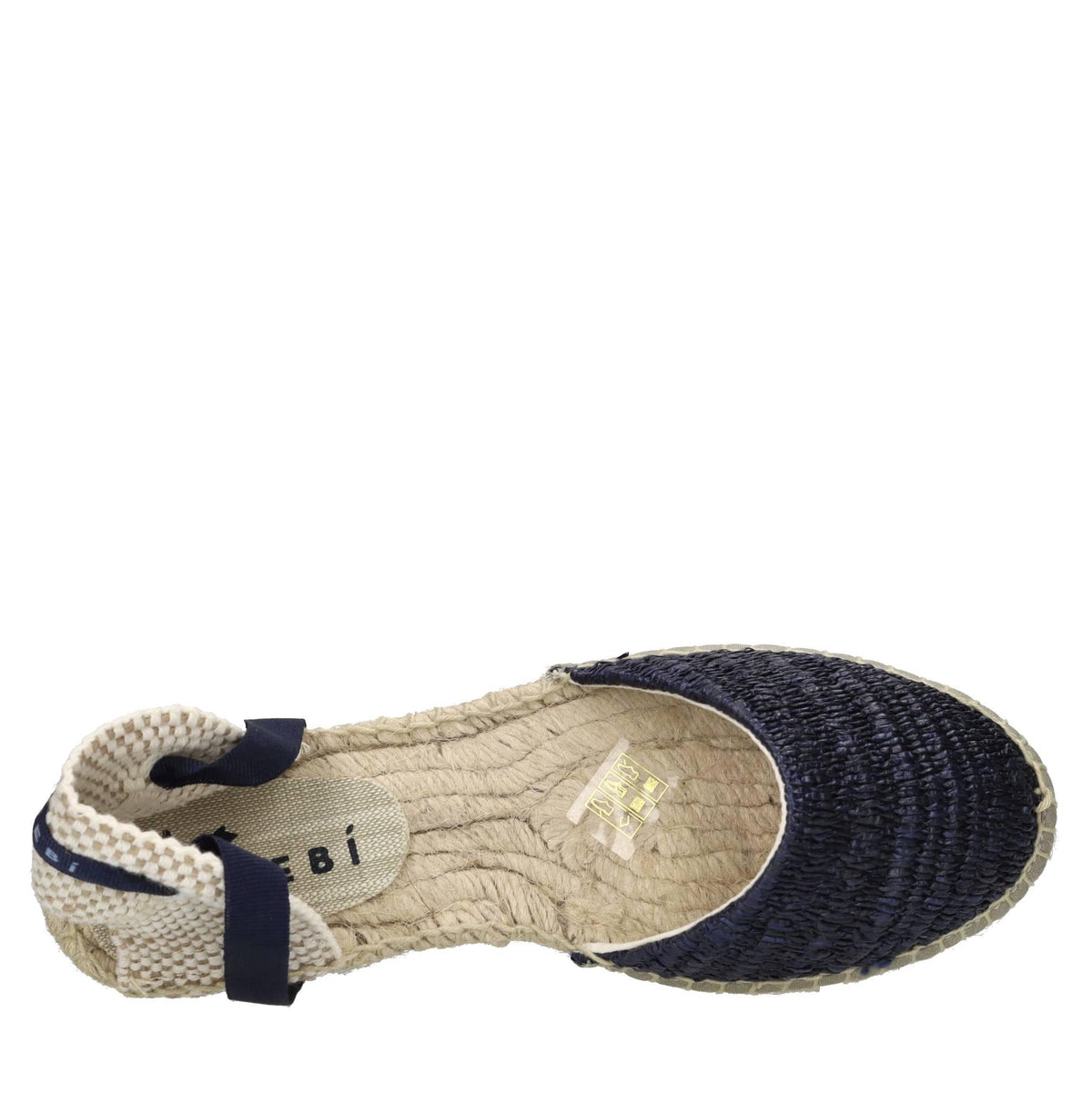 Flat espadrillas in rafia e tessuto 